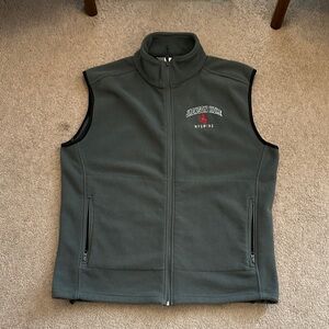 Jackson Hole Wyoming Gray Fleece Vest
